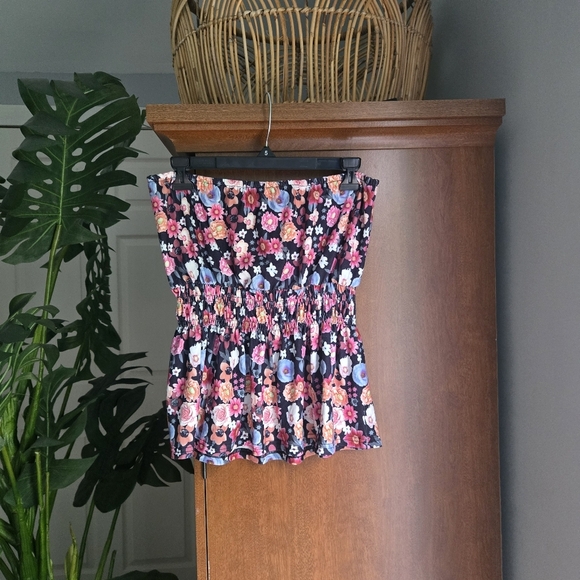 Floral Cropped Tube Top - Picture 1 of 3